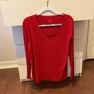 Ann Taylor Scarlet Long Sleeve Top